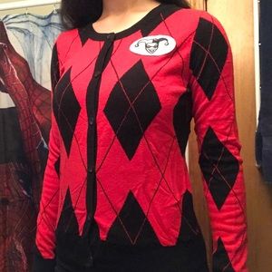 Harley Quinn Button-up Sweater
